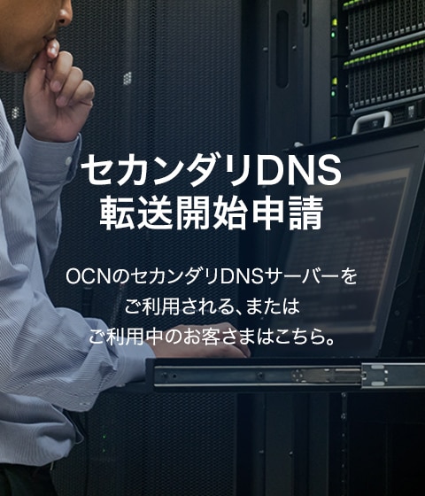 セカンダリDNS転送開始申請